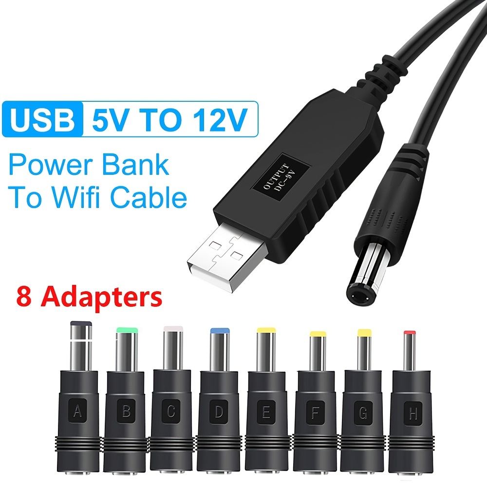 Usb Power Cable Boost Converter Adapter Jack Charging - Temu