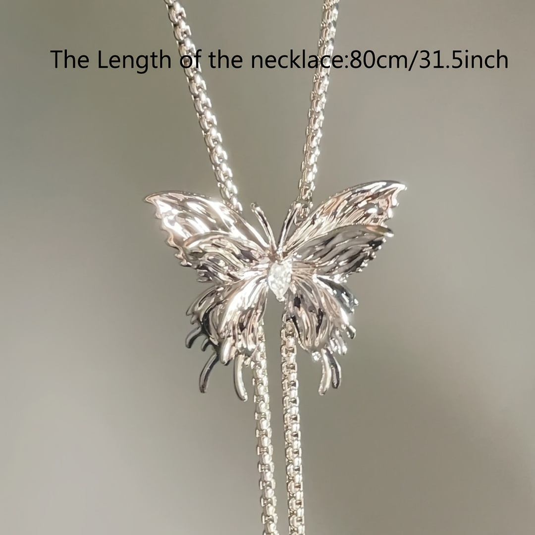 1pc Butterfly Decor Y Lariat Necklace