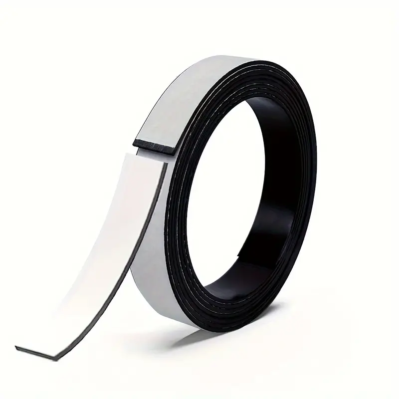 1pc Magnetic Tape , 3.3 Feet Magnet Tape Roll (3/5'' Wide X 3.3 Ft Long X  1.5mm Thick), With Strong Adhesive Backing. Perfect For Diy, Art Projects,  Whiteboards & Fridge Organization 