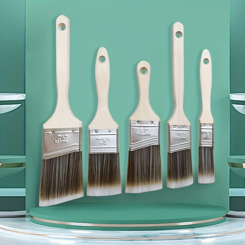 Paint Brushes Treated Wood Handle Professional Paint Brushes - Temu