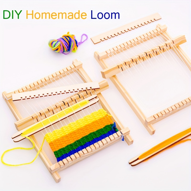 JCBIZ A Set of 5pcs Wooden Weaving Needles Large and Small Size Hand Loom  Stick Tapestry Making for DIY Sweater, Scarf, Wall Hanging, Tapestry Crafts