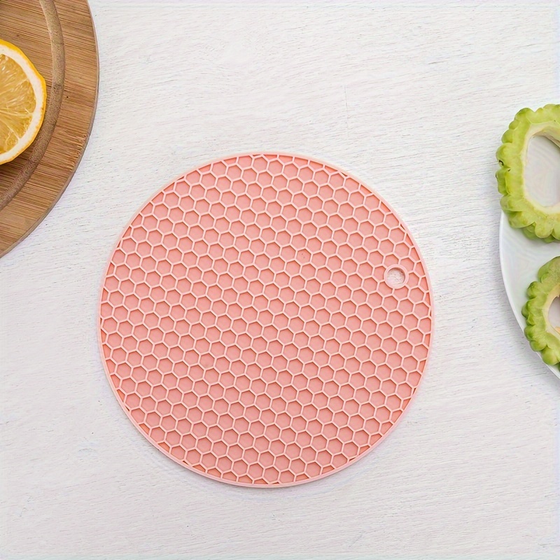 Heat Insulation Round Honeycomb Silicone Placemat Non slip - Temu