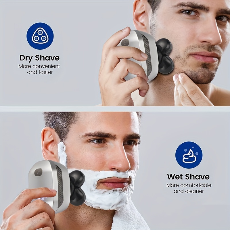 Rasoir électrique à 7 têtes, version améliorée Rasoir 5 en 1 pour hommes  chauves, kit de toilettage imperméable humide et sec pour hommes