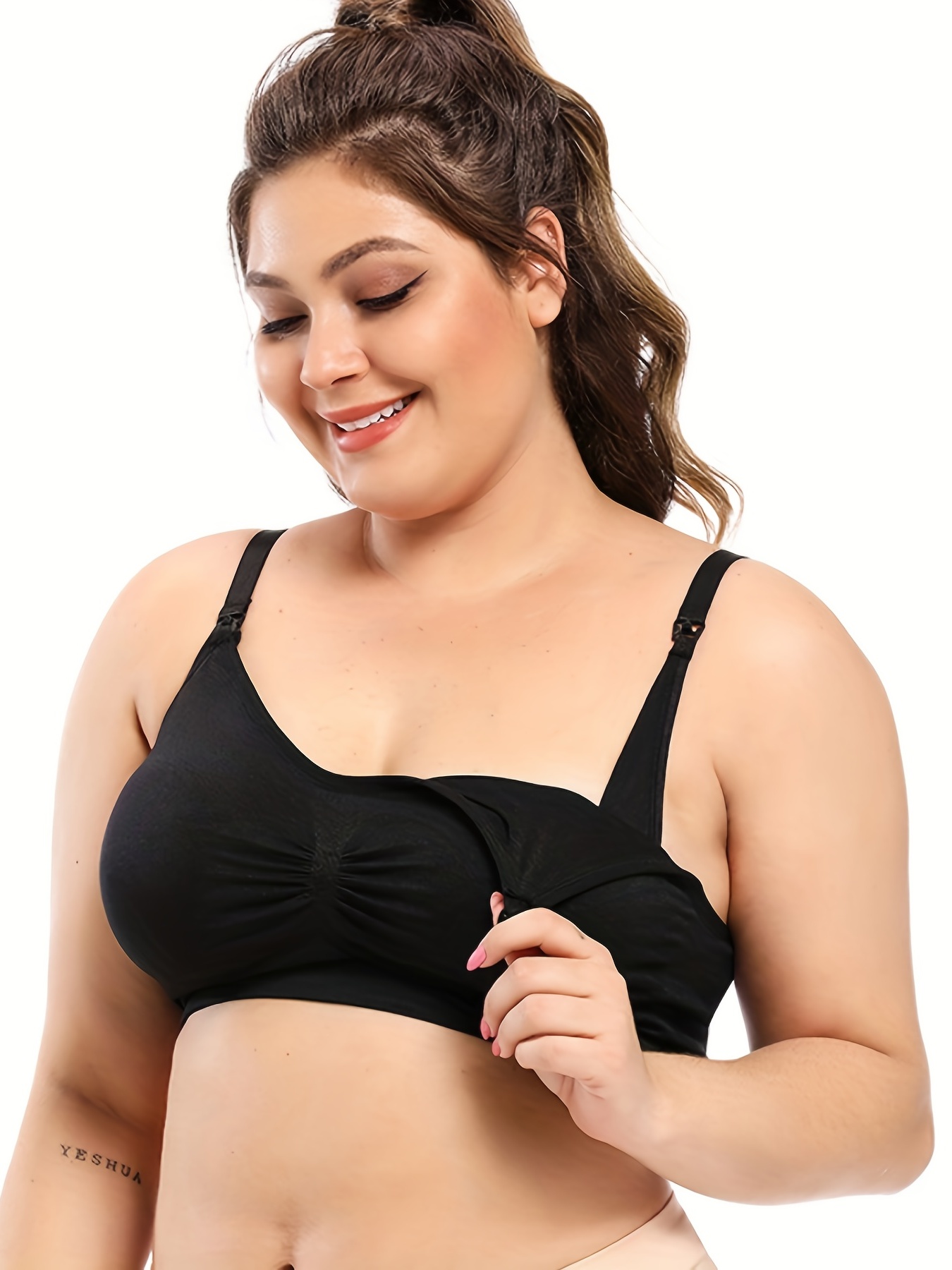 2pcs Women's Front Open Convertible Nursing Bra for Maternity & Breastfeeding
