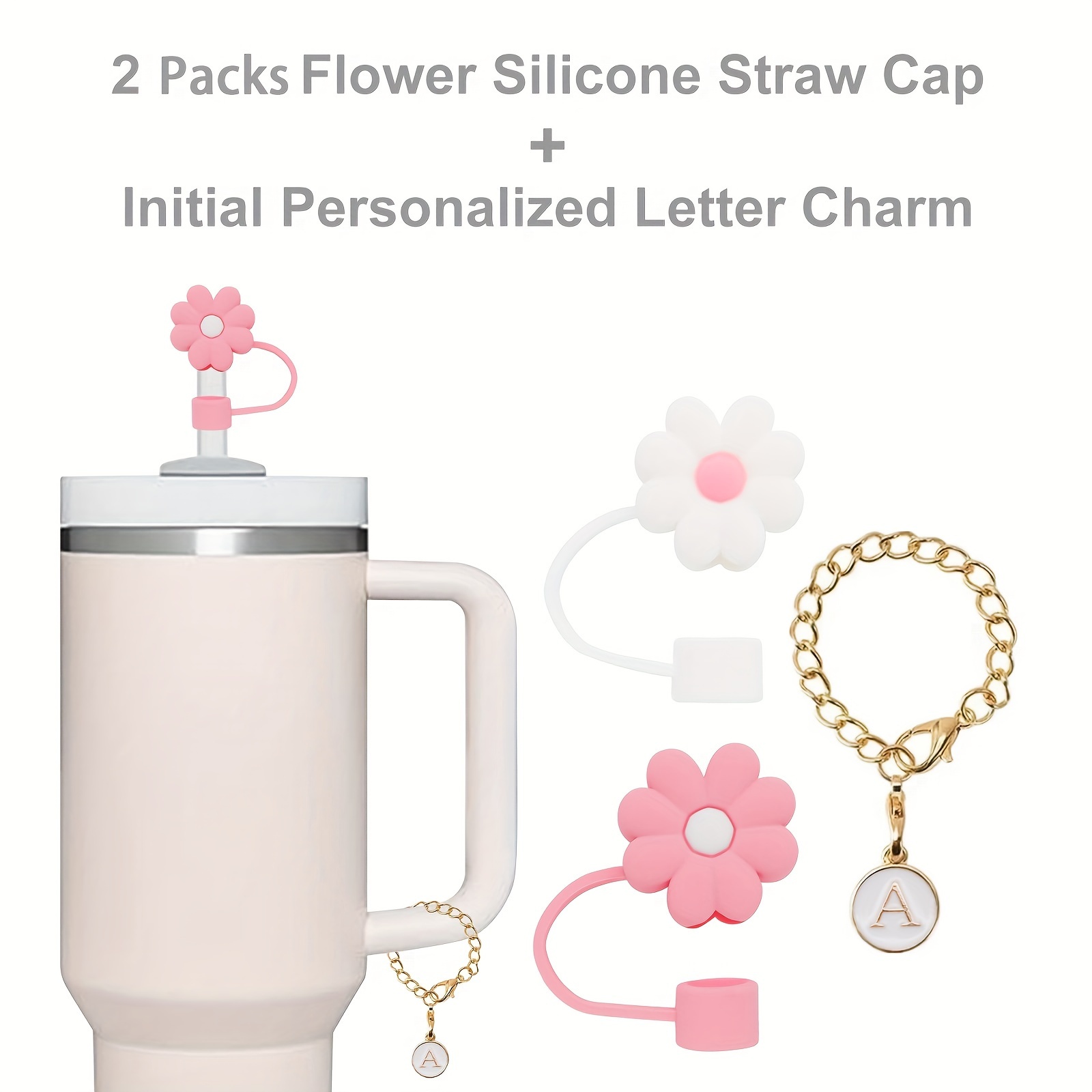Stanley Straw Topper and Straw Charm Set, Straw Top Protector, Straw Tip  Cover, Straw Cover, Stanley Cup Accessories 