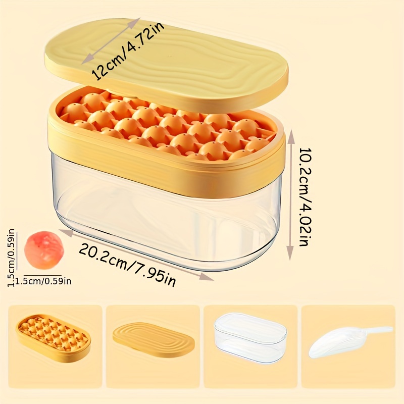 Silicone Ice Box, Household Single-layer Square Ice Cube Mold