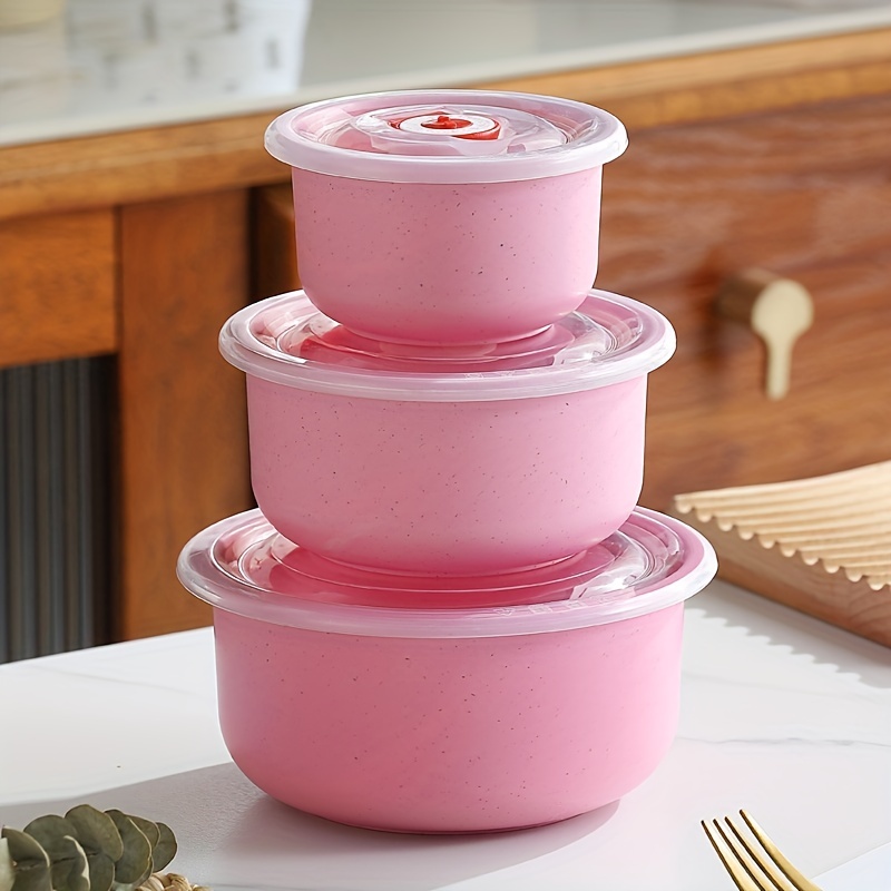 3pcs Wheat Straw Bento Box Set with Cup