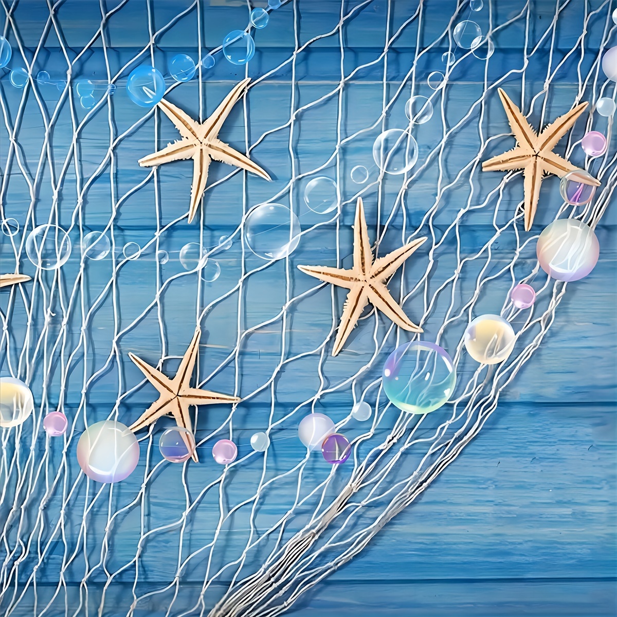 Christmas Starfish Garland Fishnet Beach Decor Coastal Christmas