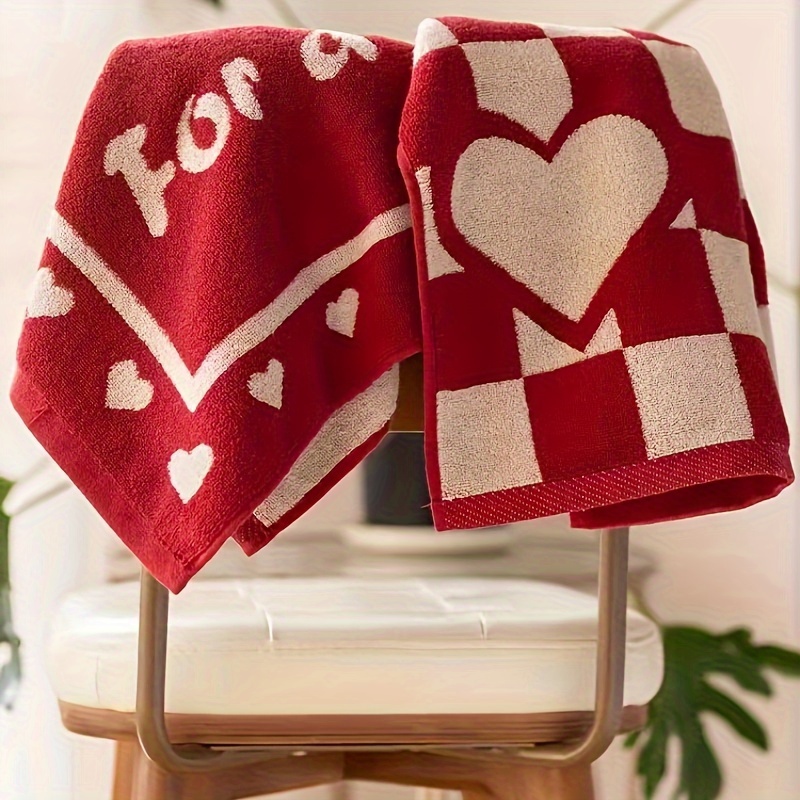 Checkered Pattern Towel Household Thickened Hand Towel Bath - Temu