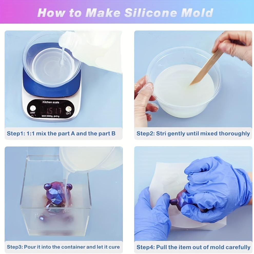 Liquid Silicone Diy Mold Fast Cured Ab 1:1 Ratio Casting - Temu