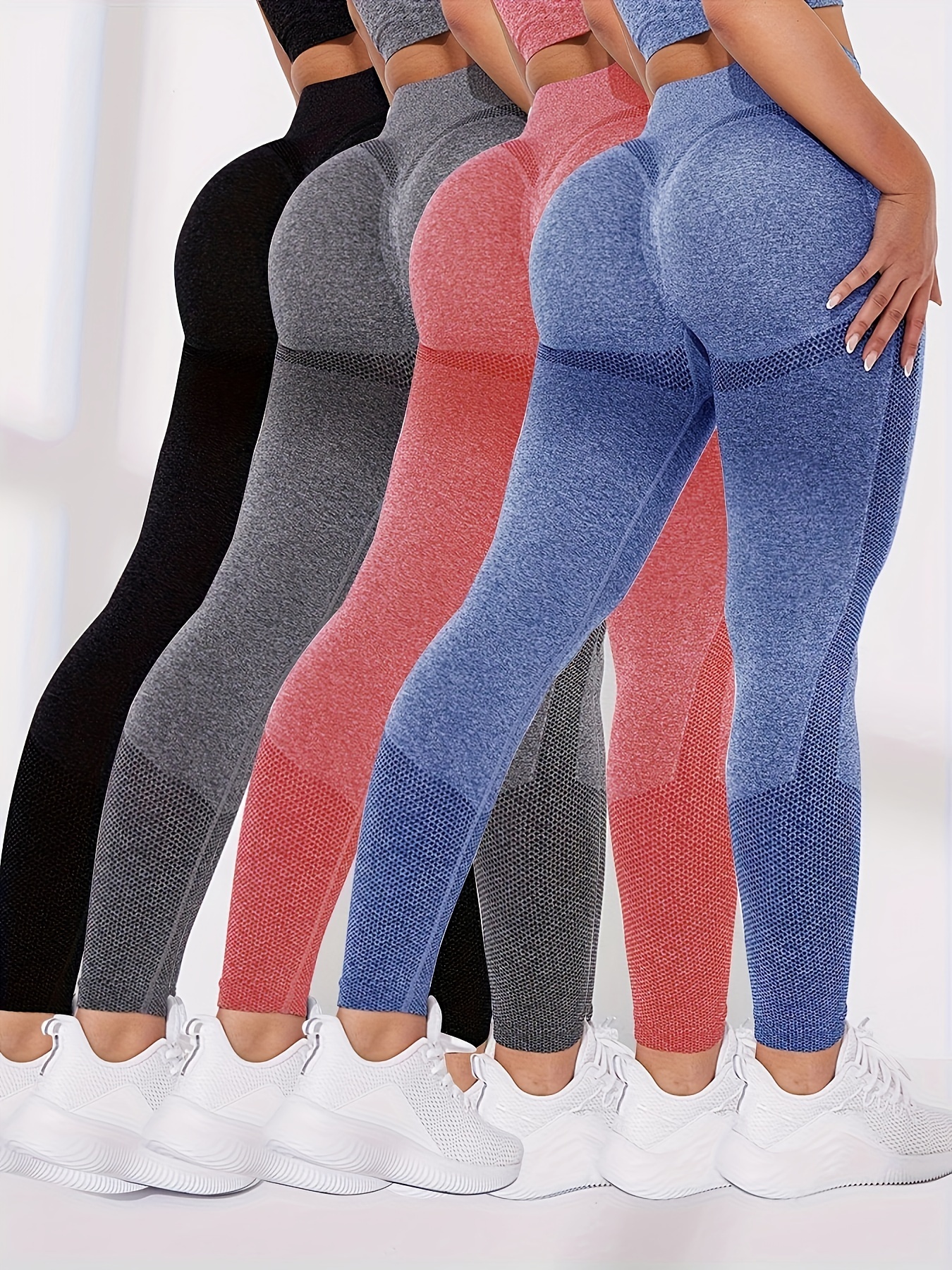 Ladies Yoga Pants Hip Push Up Gym Seamless Workout Running Trousers