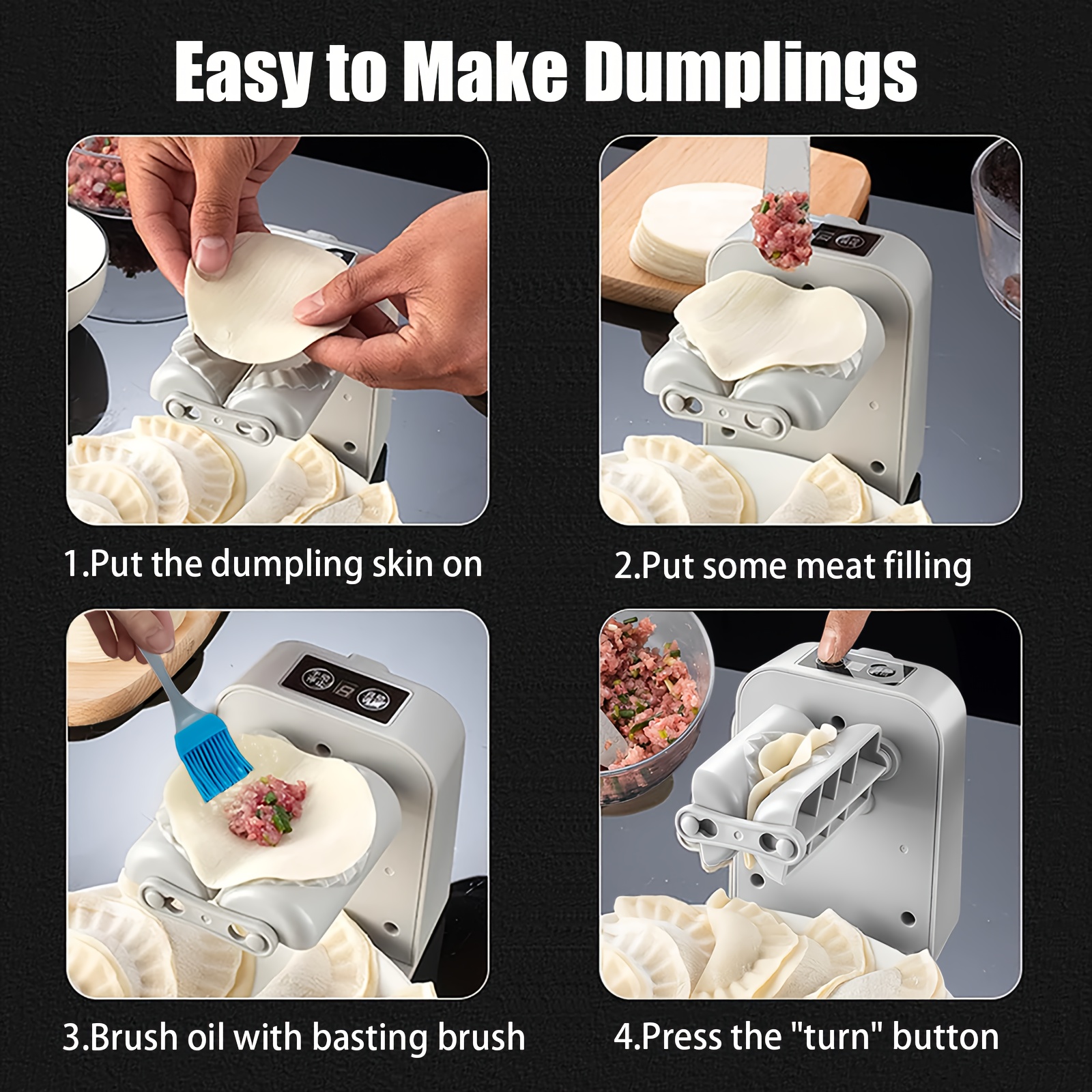 Electric Double Head Dumpling Maker Machine Household Quick - Temu