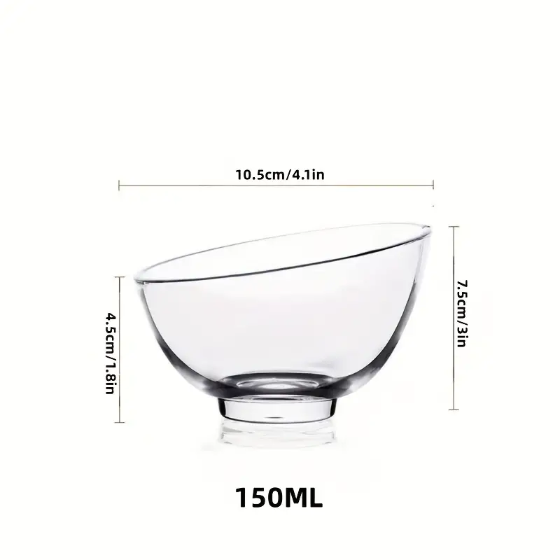 Condiment Bowls, Salad Bowls, Glass Tableware Sauce Buckets With Slant Cut  Mouth For Restaurants - Temu