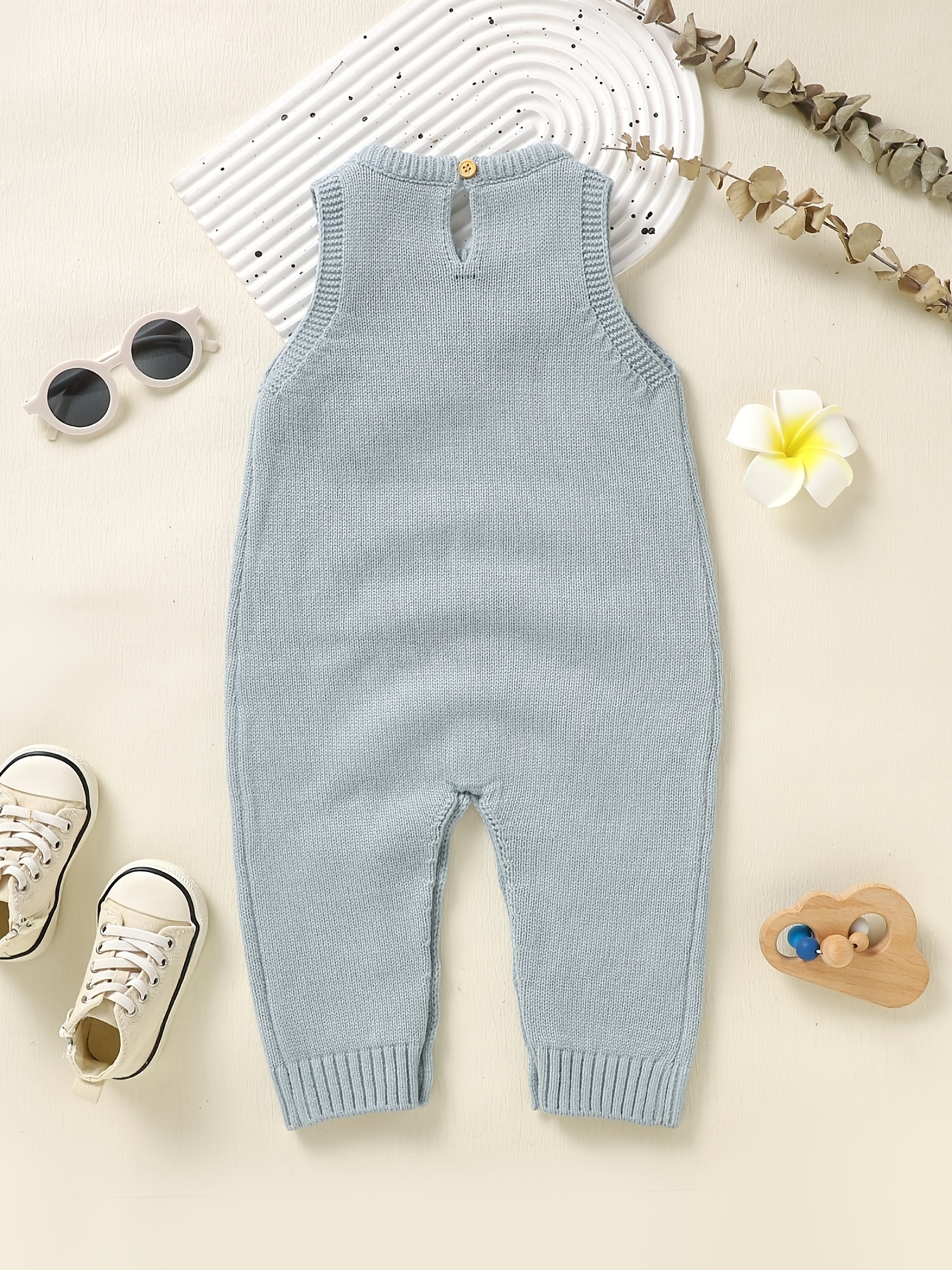 Baby Clothing Girl Baby Bodysuit Baby Love Jacquard Boys Knitted Bodysuit