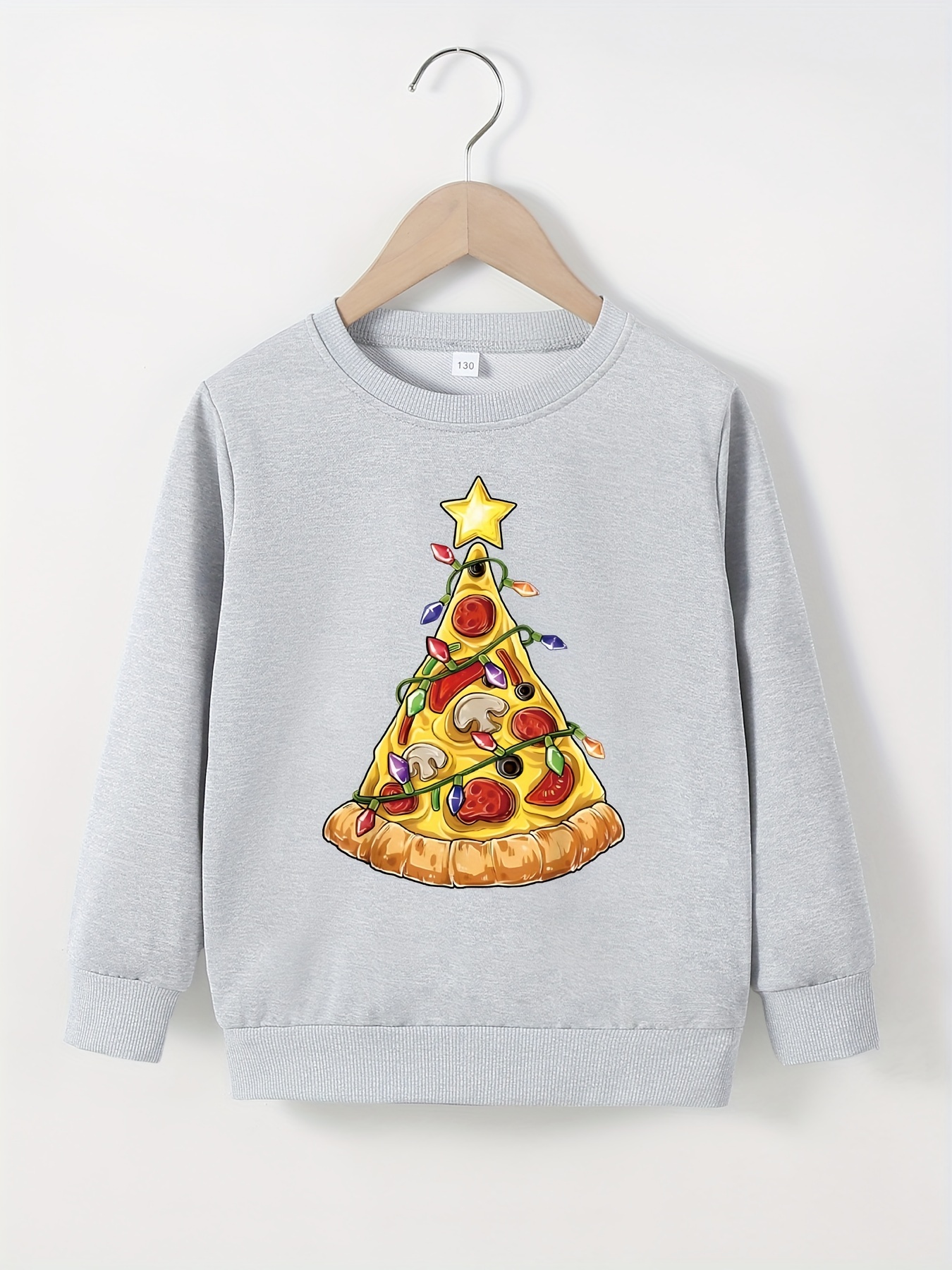 Christmas tree outlet pizza sweater