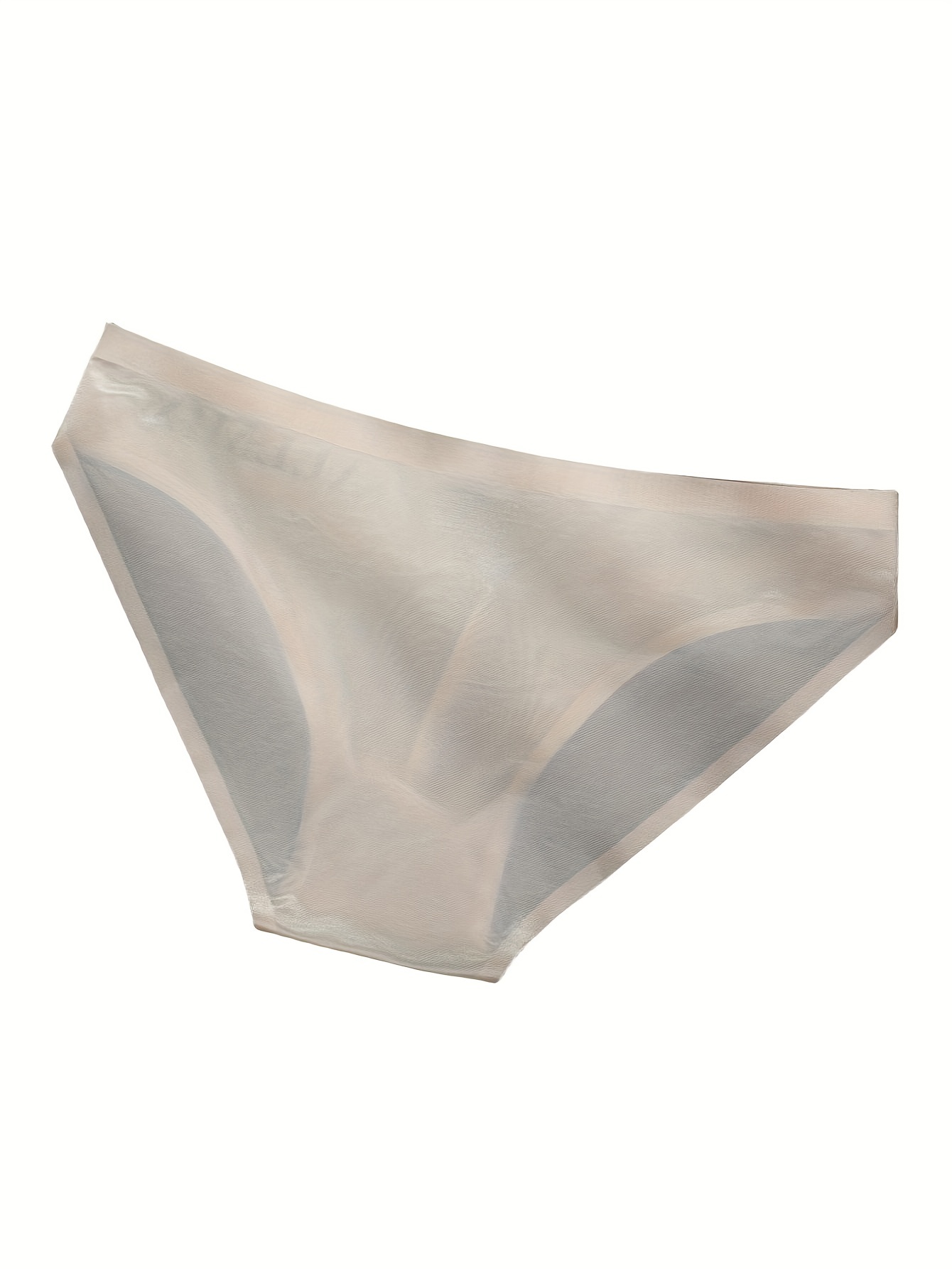Men's Thongs Fitness Letter Thin Panties Ice Silk Low Waist G