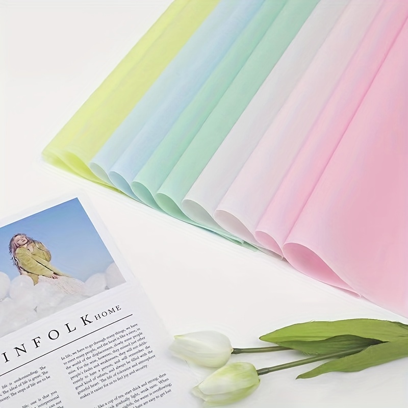 Korean Plain Paper High end Flower Packaging Paper White - Temu