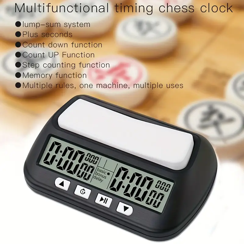 LEAP Digital Professional Chess Clock Count Up Down Timer Sports Electronic  Chess Clock I-GO Competition Board Game Chess Watch