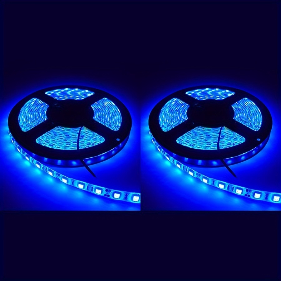 Bande lumineuse LED bleue de 5 m - Étanche - Flexible - 300SMD - Pour  chambre à coucher, chambre, maison, cuisine, sous armoire, décoration de  bar, 12