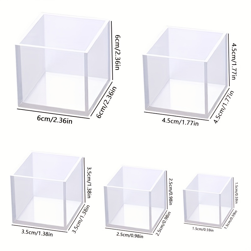 Cuboid Cube Resin Mold Crystal Epoxy Silicone Mold DIY Jewelry Pendant  Storage Tray Mold Square Rectangular Casting Accessories