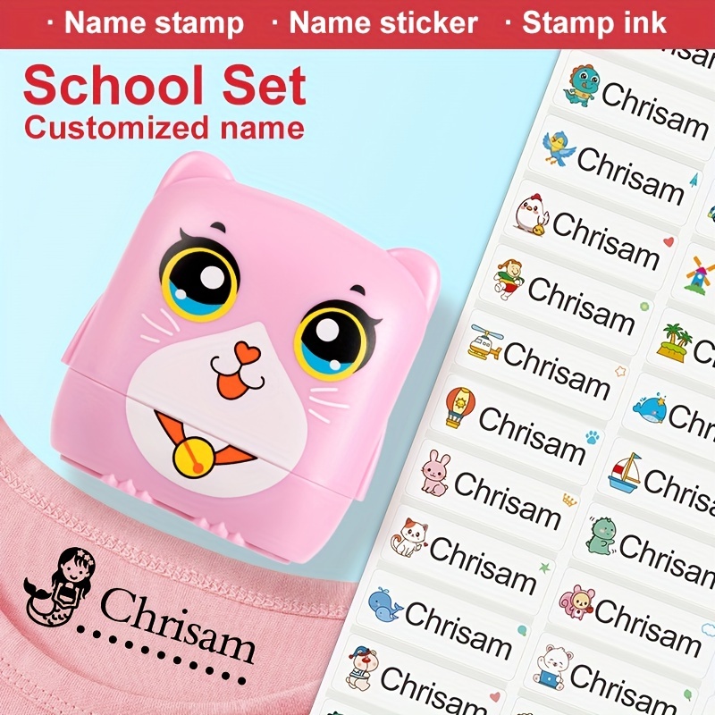 Customized Name Stamp Paints Personal Student Child Baby Engraved