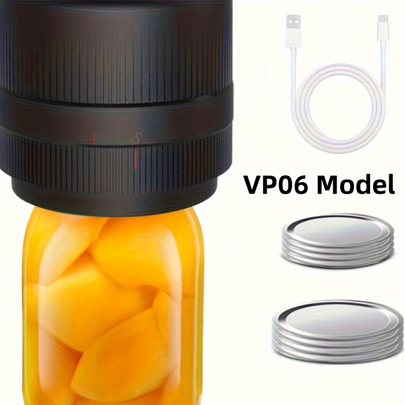 Machine Sous Vide Pour Bocaux Mason - Noir - Appareil Rechargeable Avec Couvercles Multiples 96904320