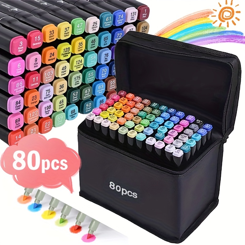 80 pack Drawing Markers Art Supplies & Toys - Shop Now on Our Store