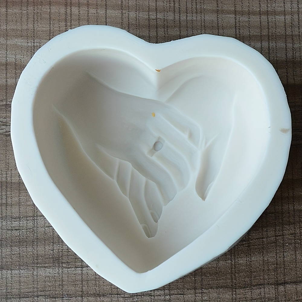 Silicone Heart Love Mold Handmade Moulds Baby Heart Feet Fondant Soap Clay  1Pc