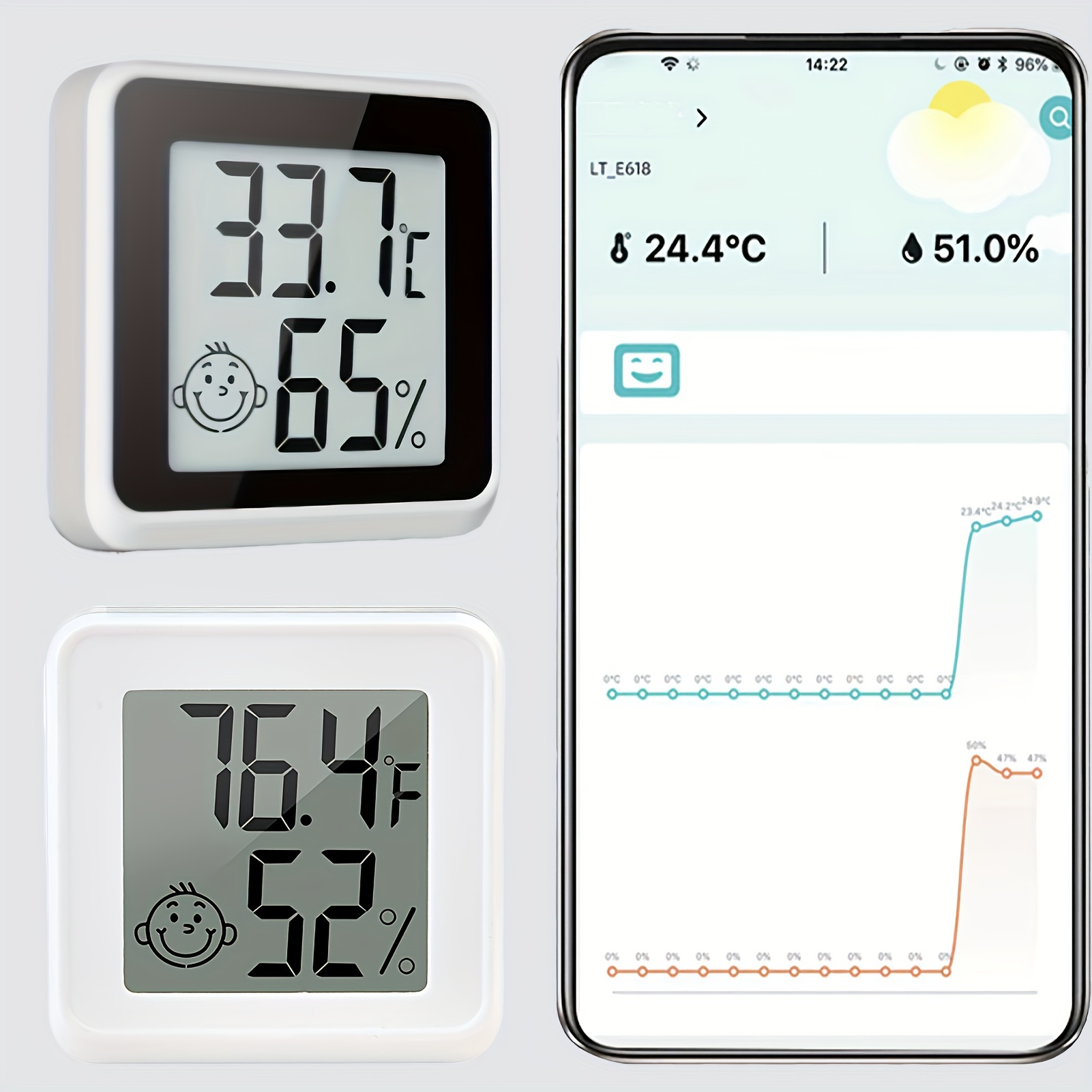 Digital Indoor Hygrometer Thermometer Humidity Meter For - Temu