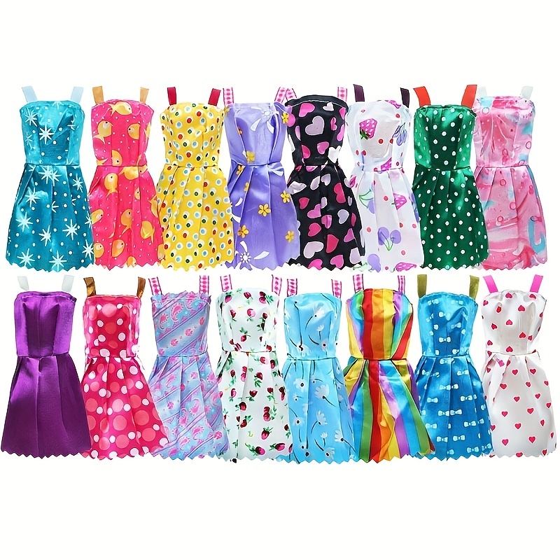 26pcs Mixed Style Mini Skirts, Necklace, Shoes Doll Accessories Set