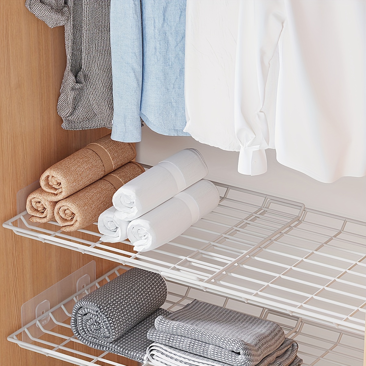 Hanging Closet Organizer and Storage 4-Shelf Shelves Wardrobe Clothes  Organize - AliExpress