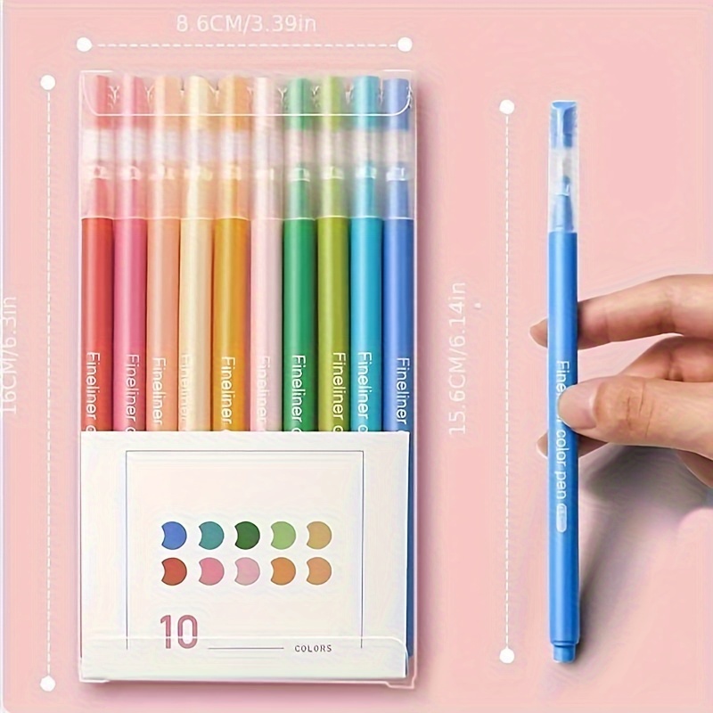 Fine line drawing pen Different Colors (10 pcs/set)