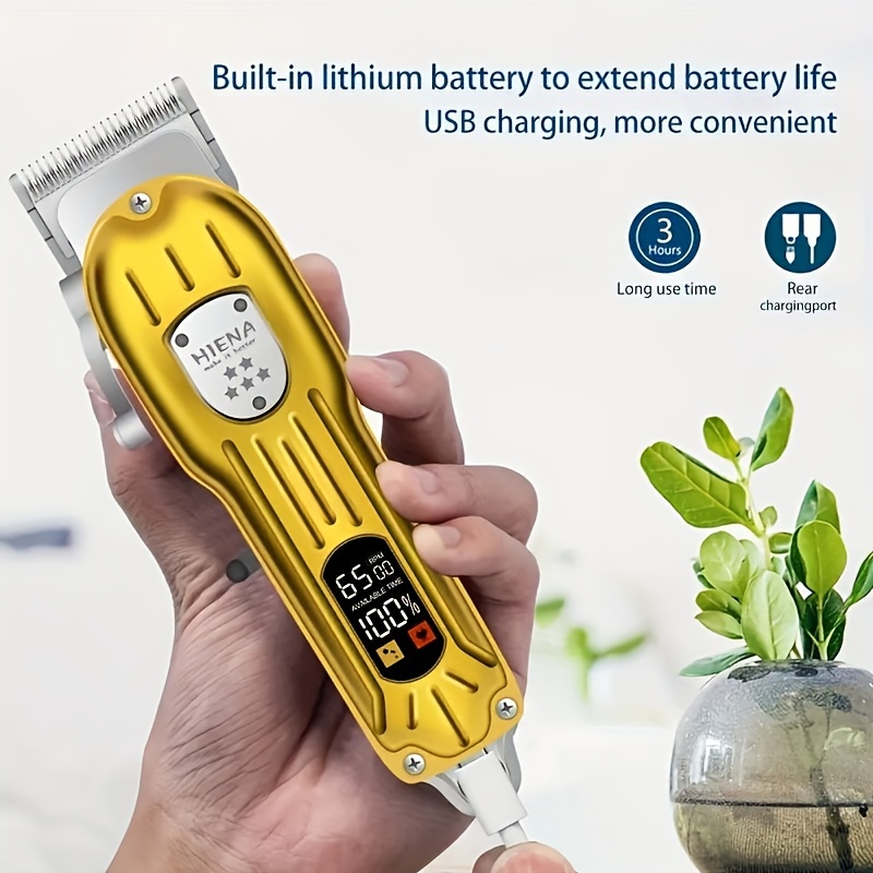 3pcs Professional Hair Clipper Set, USB Rechargeable Electric Razor Fine Cutter Beard Trimmer Razor Cordless Hair Cutting Machine