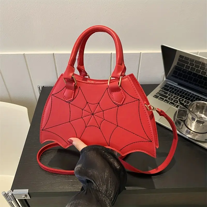 Gothic Bat Wing Novelty Bag, Trendy Pu Crossbody Bag, Women's Punk Y2k  Shoulder Purse & Handbag For Halloween - Temu