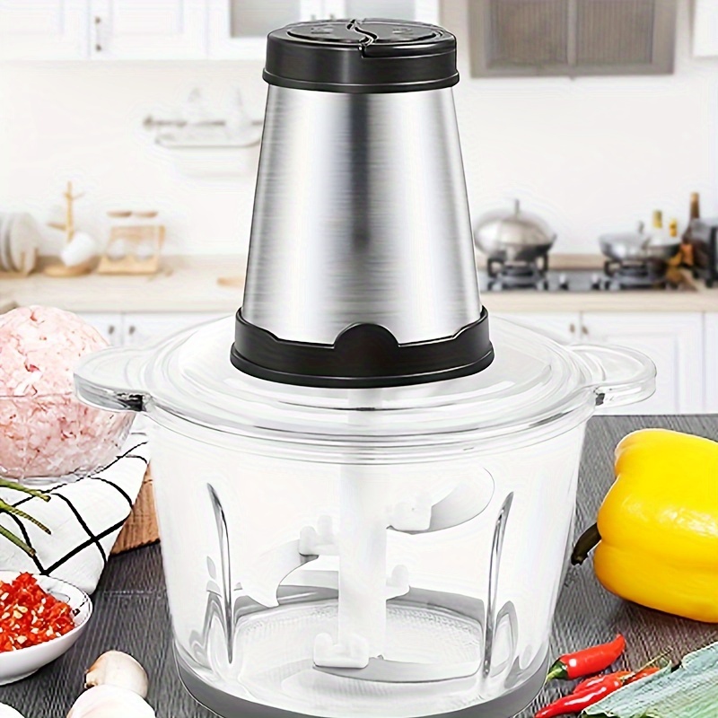 2-Speed 300W Mini Food Processor with 2.5 Cup Glass Bowl