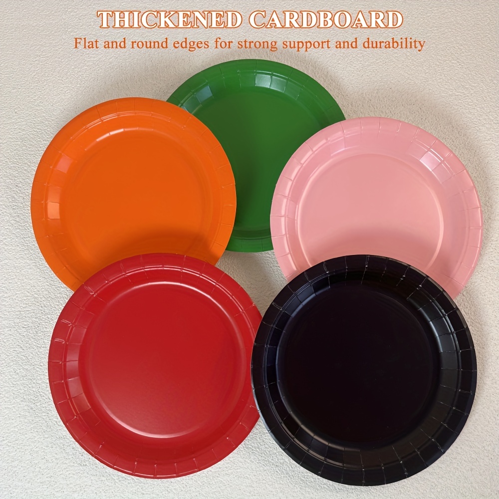 7/ Thick Disposable Paper Dining Plates, Barbecue Birthday Cake Dining  Plates, Thickened Dining Plates, Fruit Paper Dining Plates - Temu