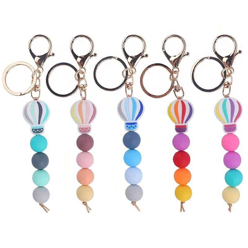Keychain Ring Assorted Colorful Big Bulk Focal Silicone - Temu