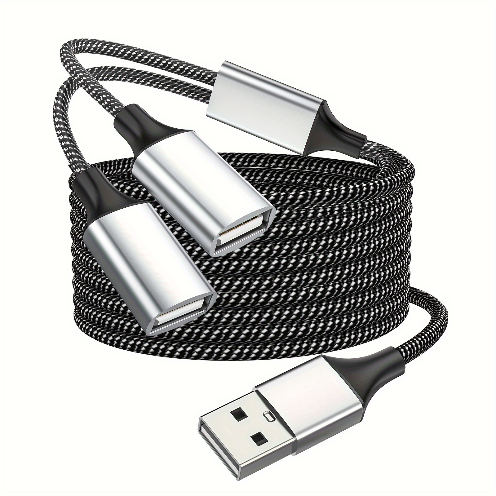 1PC USB 2.0 câble d'extension A 1 femelle à 2 double USB mâle Hub