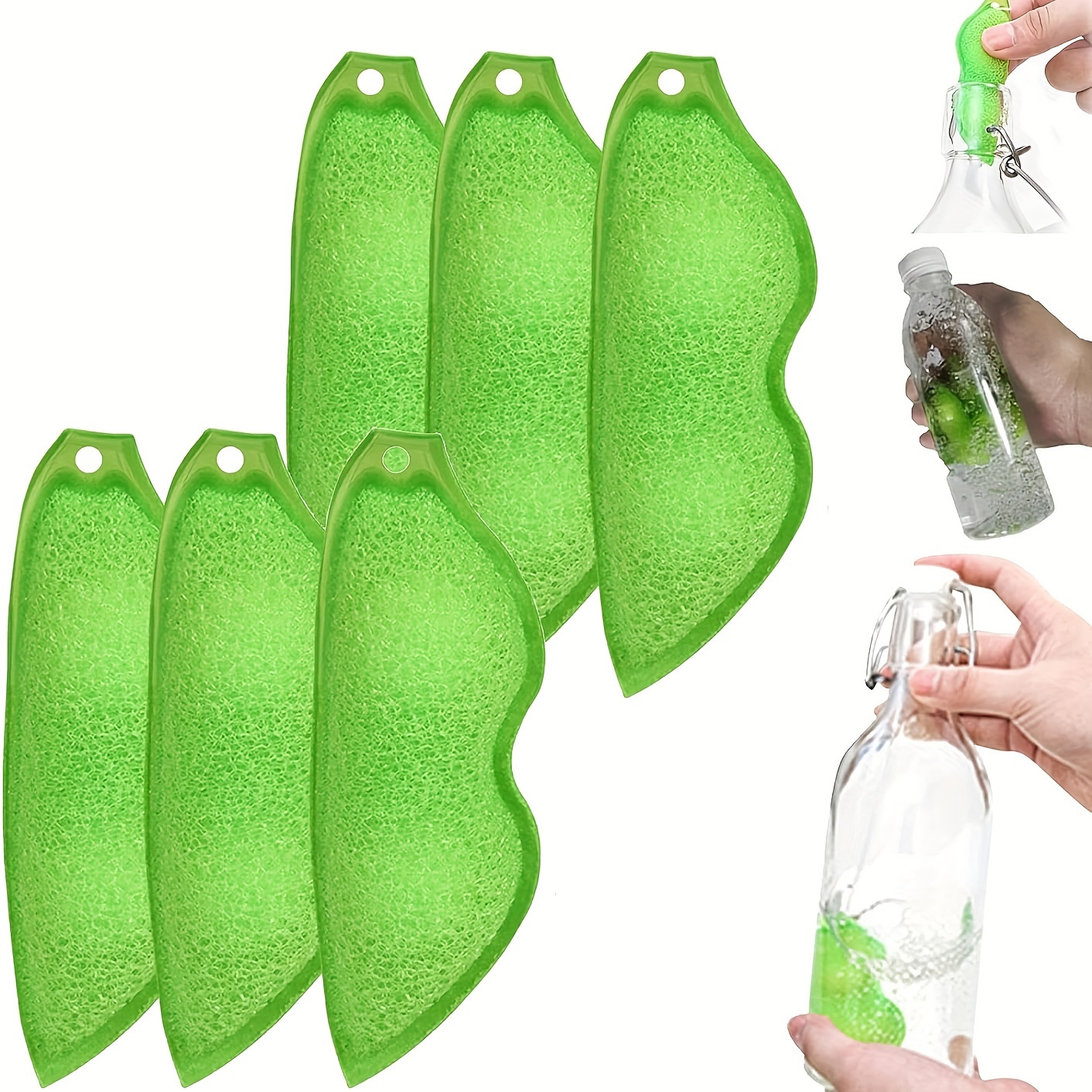  Magic Beans Bottle Cleaner, Beans-Shaped Bottle Cleaning  Sponge, Beans Bottle Cleaning Sponge, Water Bottle Cleaning Beans,  Reuseable Small Mouth Bottle Cleaning Spong (6pcs-A) : Health & Household