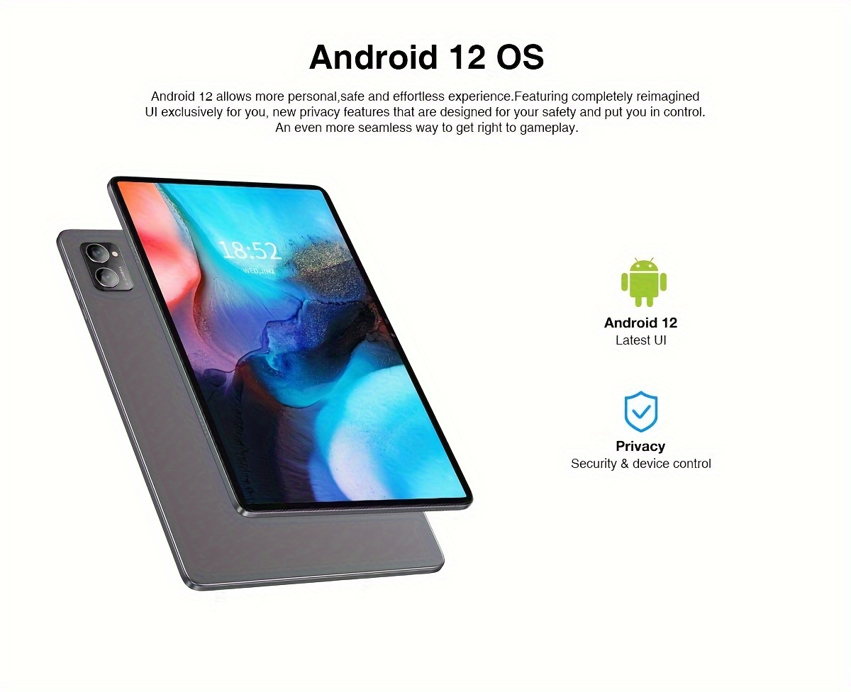 Tablet in offerta 14GB RAM+128GB ROM (TF 1TB) Android 12 Tablet 10 Pollici  MT8183 Octa-Core 2GHz, FHD 1920x1200, 5G WiFi, Camera  8MP+5MP/6850mAh/BT5.0/Type-C/GPS/Gyro/Headphone Jack/OTG (Grigio) :  : Informatica