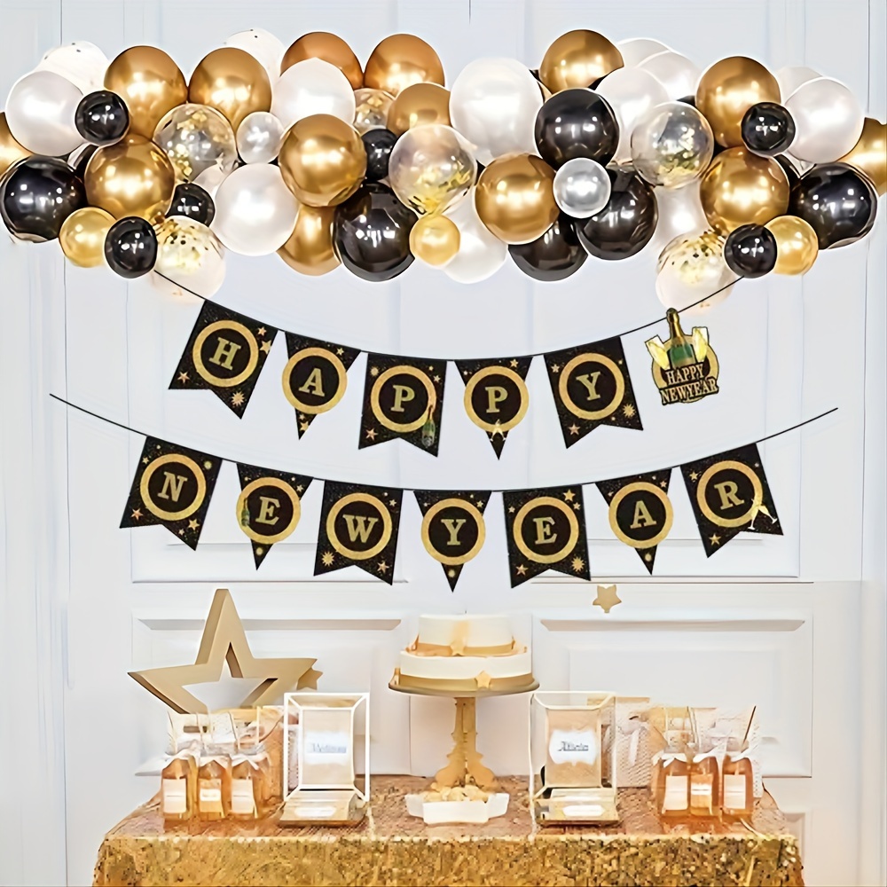 Black And Gold Party Decorations - Temu