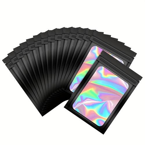 20pcs pack pvc jewelry bag minimalist portable jewelry storage bag for laser bag color window
