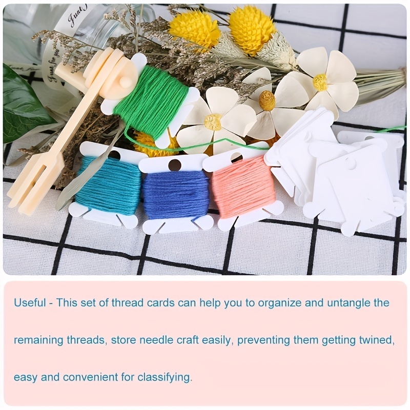 5PCS embroidery thread organizer Practical Plastic Floss Bobbin