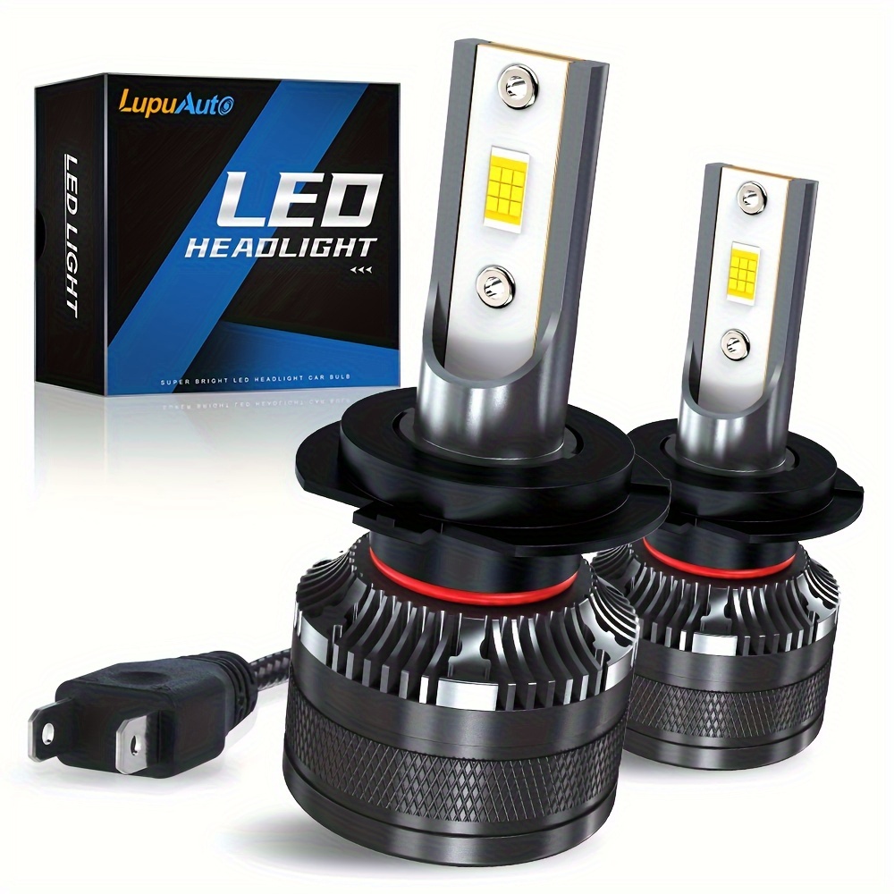 H4 9003 Ampoules Phare Voiture Led 100w 24000lm 6000k Blanc - Temu France