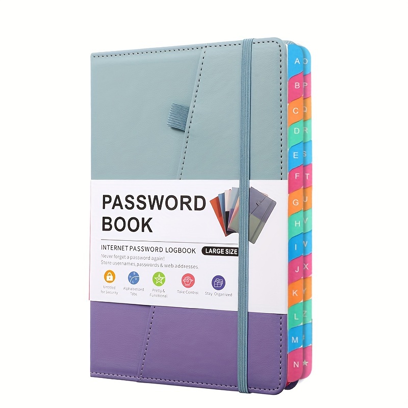 Secure A5 Password Book Alphabet Tabs Ideal Home Office - Temu