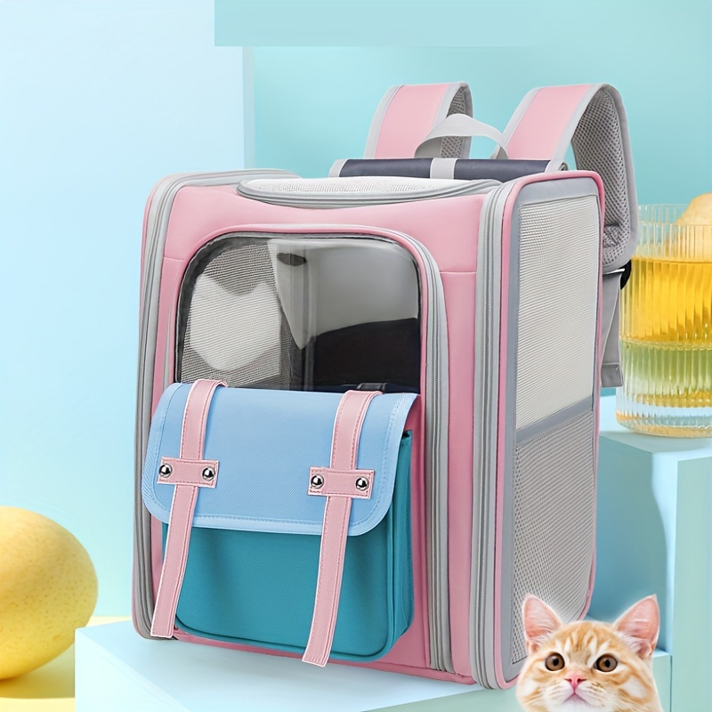 Cat Backpack Carrier Cat Travel Outdoor Shoulder Bag For - Temu