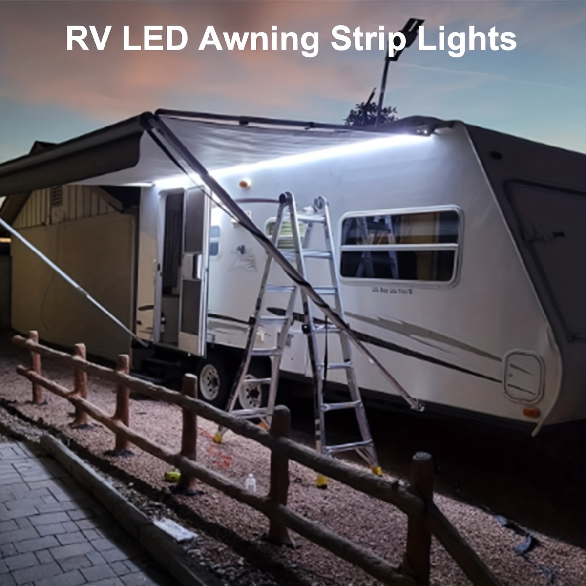 16.4FT RGB 12V Bande de lumières de store de camping-car avec APP,  synchronisation de musique sonore, éclairage extérieur RV pour fête de  voyage en camping-car - Temu Belgium
