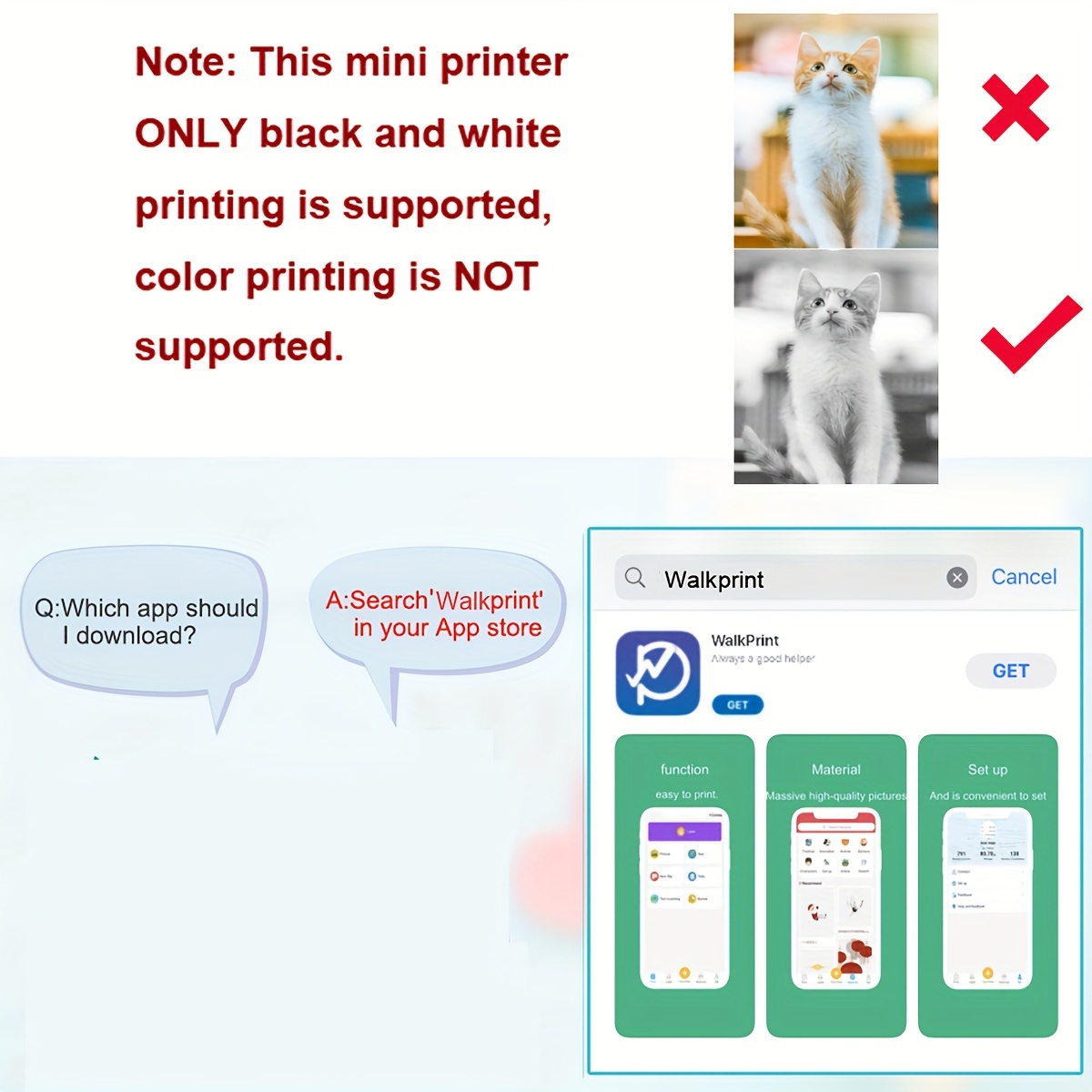 Mini Impresora Térmica Portátil de etiquetas Inalámbrica con