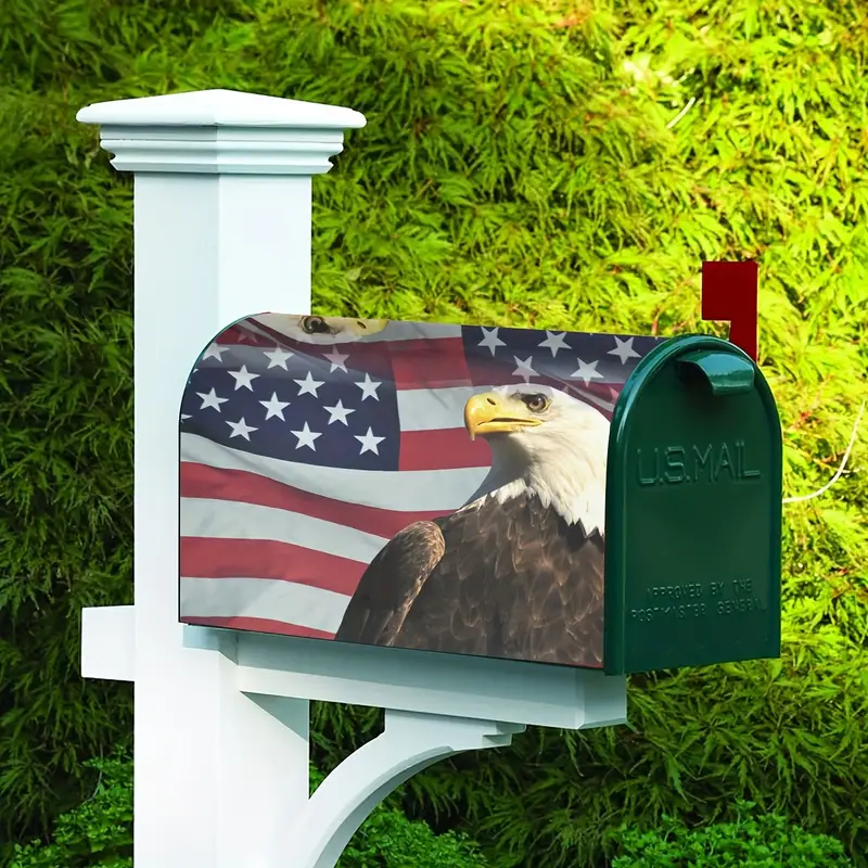 Cassetta per posta americana con supporto -bianco