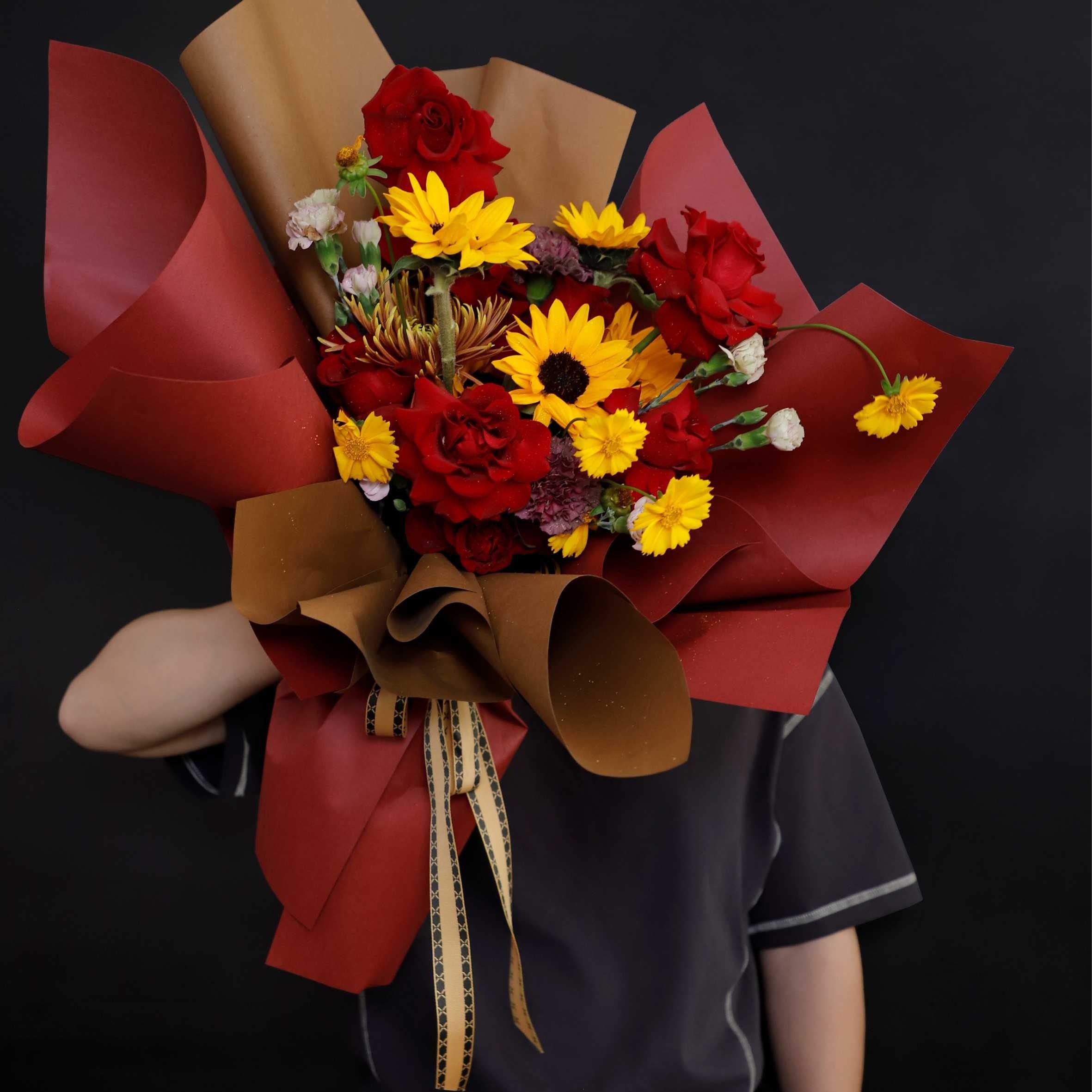 Comprar 1 rollo de papel para envolver flores, mano de obra exquisita y  duradera, colores vibrantes, ramo de flores, red de papel para envolver,  suministro para festivales